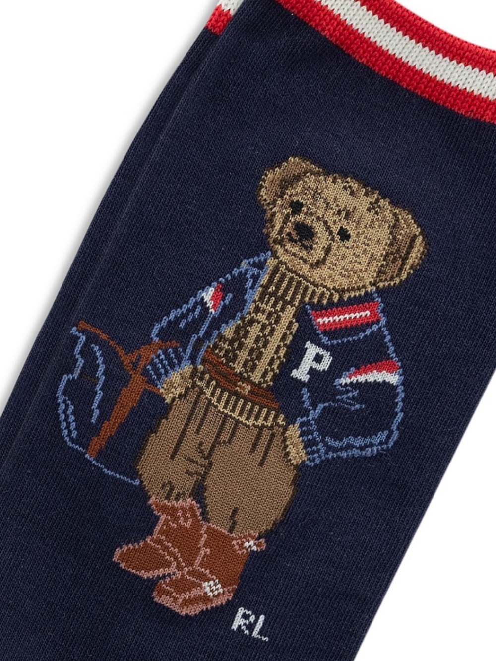 Polo by Ralph Lauren Navy sports Bear Knit Crew Socks